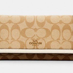 Trifold Wallet In Signature Canvas - NWT